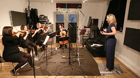 String Quartet in the Metech Recording Studio