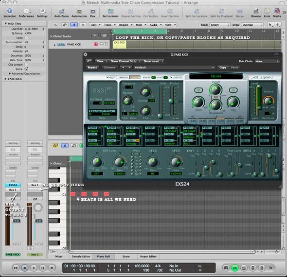 Step 1 in adding side chain compression to a lead sound