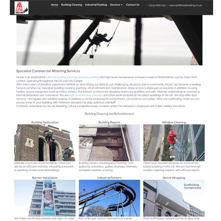 Abseiling cleaners Responsive web site